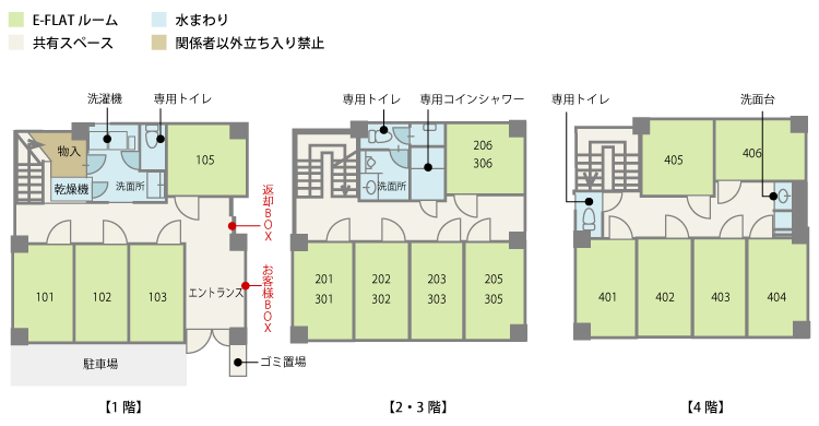 E-FLAT No.2 阪東橋 建物見取り図